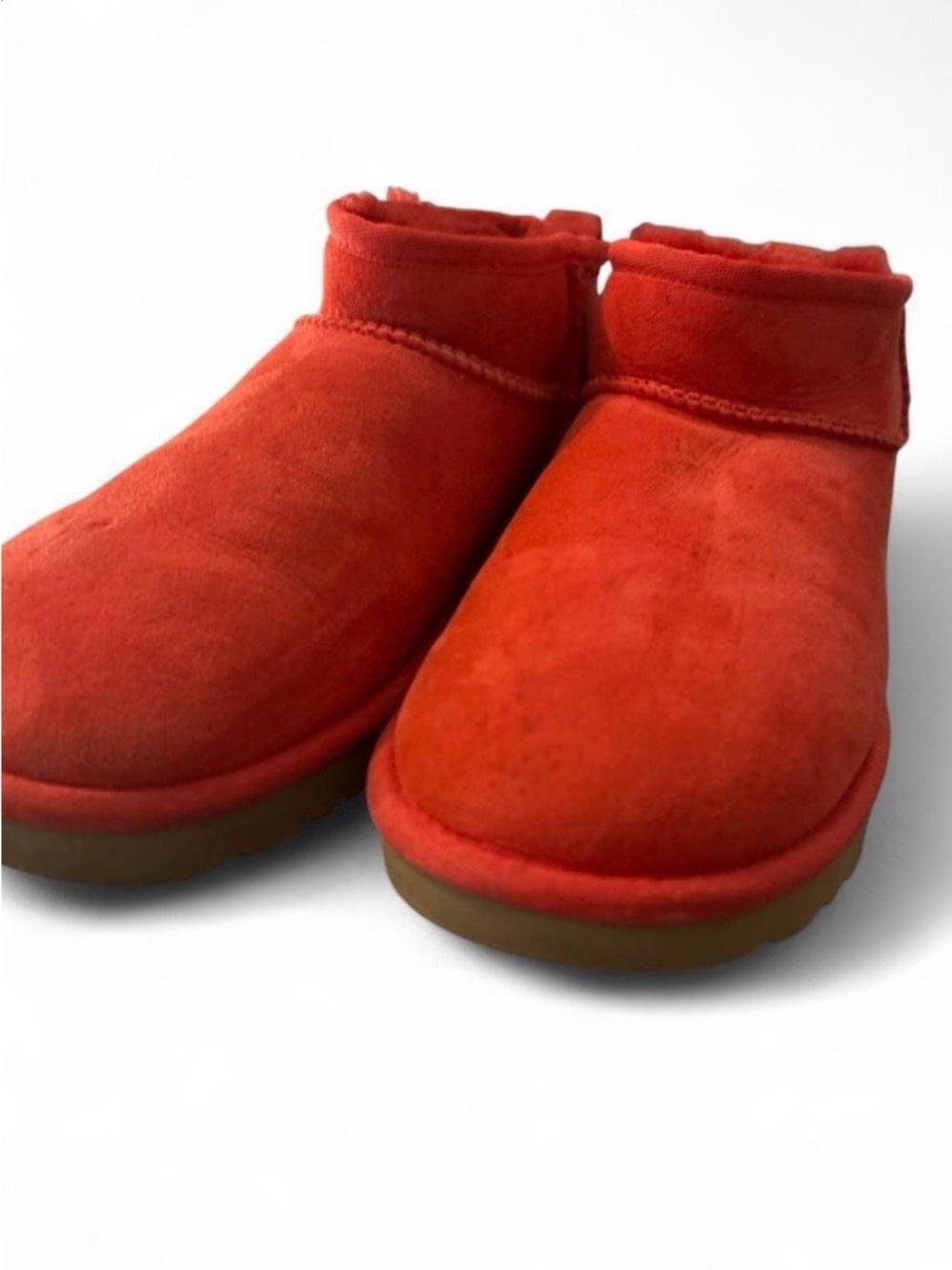 Red Uggs Classic Ultra Mini Boots